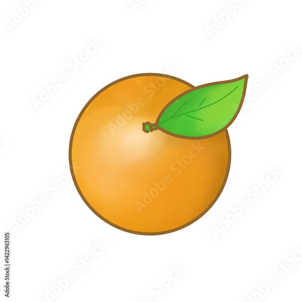 Obraz orange with leaves