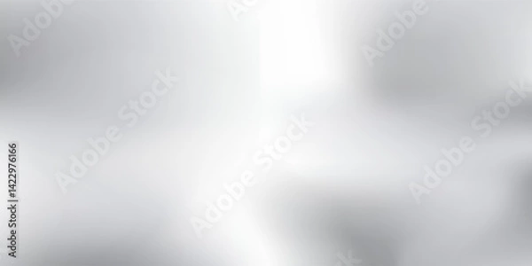 Fototapeta Modern silver foil background with metal mirror texture. Chrome gradient surface vector illustration