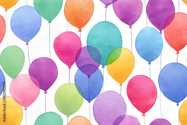 Obraz colorful balloons seamless pattern