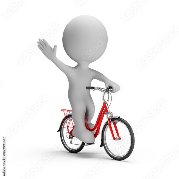 Obraz 3d man on a bike