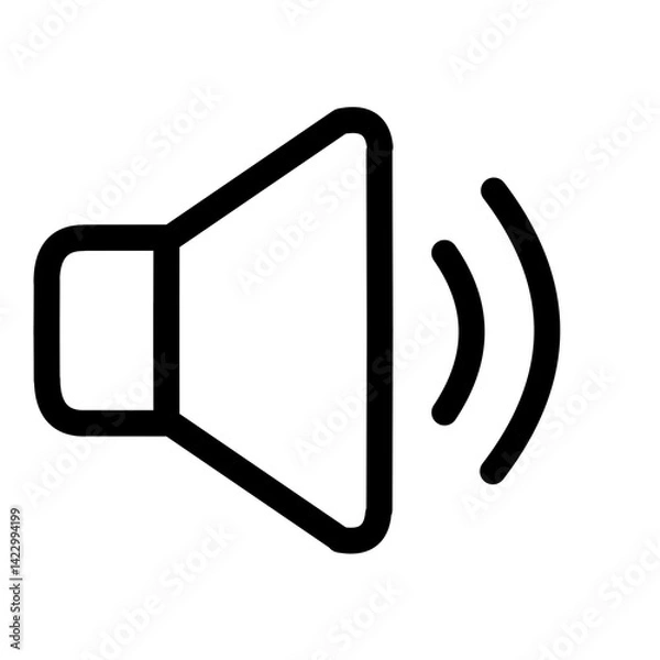 Obraz シンプルなスピーカー（音量中・白）