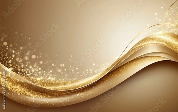 Fototapeta Abstract golden wave background with copy space. abstract orange background. Perfect for premium banners, website headers, packaging design, luxury branding, and digital wallpapers.