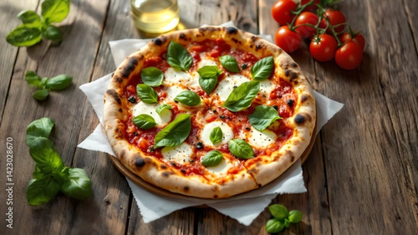 Obraz pizza with tomatoes