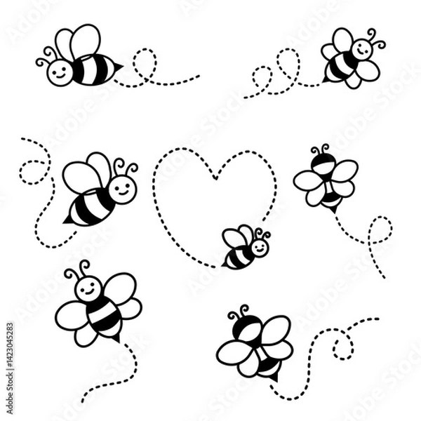 Obraz flying bee clip art 