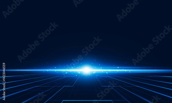 Obraz Abstract open Light of technology background Hitech communication concept innovation background vector design.