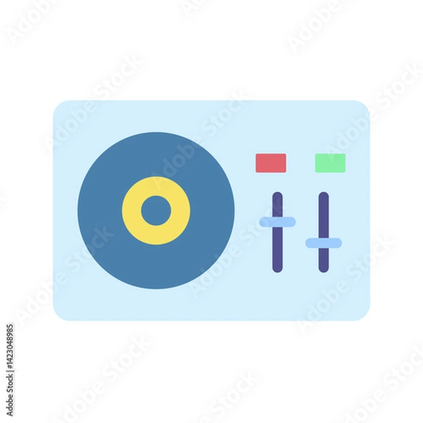 Obraz Dj Mixer icon vector image. Suitable for mobile apps, web apps and print media.