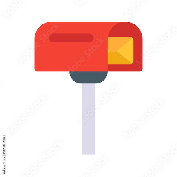 Obraz Mailbox icon vector image. Suitable for mobile apps, web apps and print media.