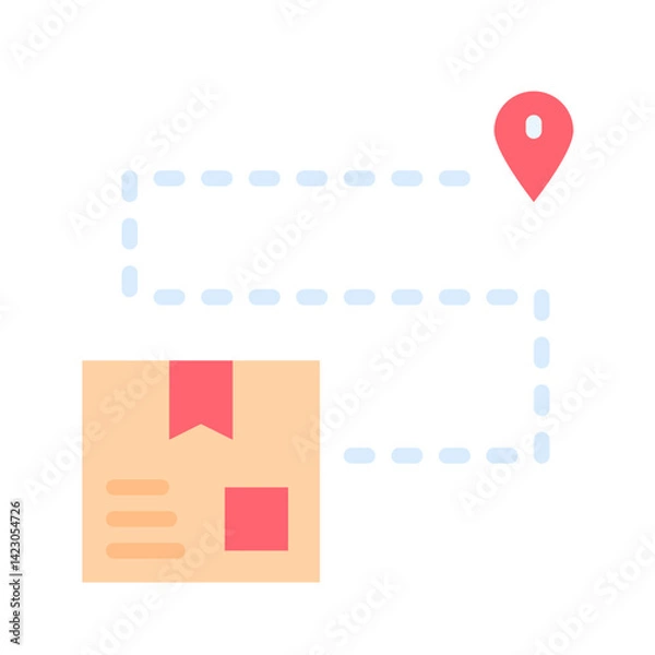 Fototapeta Package Tracking icon vector image. Suitable for mobile apps, web apps and print media.