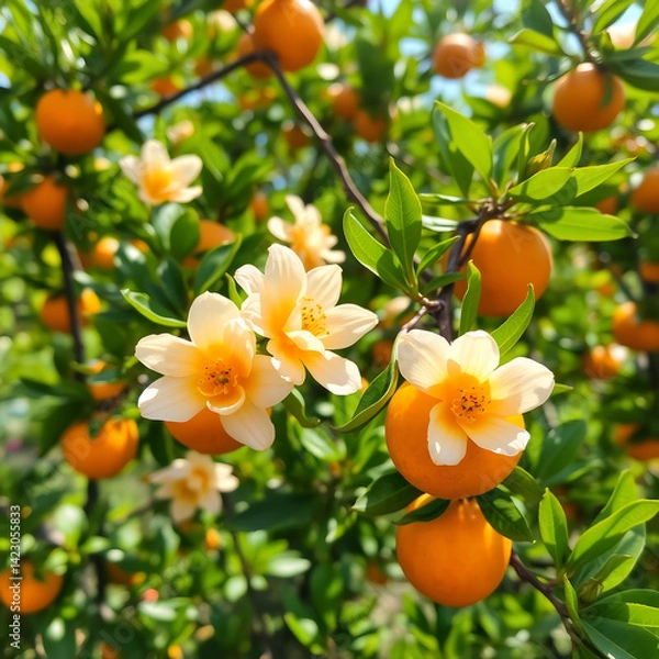 Obraz Flores que producen frutos en primavera.