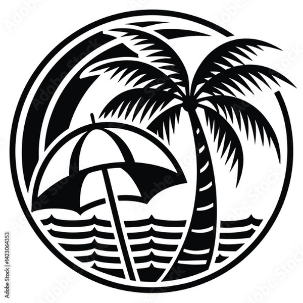 Obraz palm tree silhouette