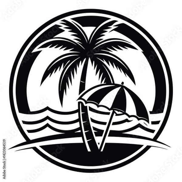 Obraz palm tree silhouette
