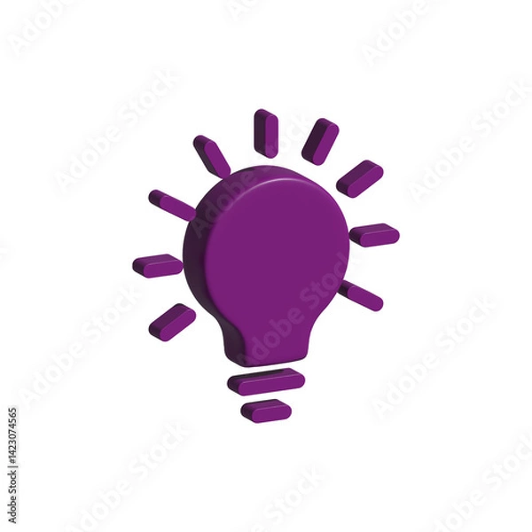 Fototapeta 3d colorful lamp on transparent background