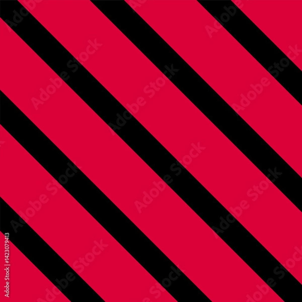 Obraz Red and black color abstract geometric striped seamless pattern.  Vector trendy background for poster, festival, music and textile