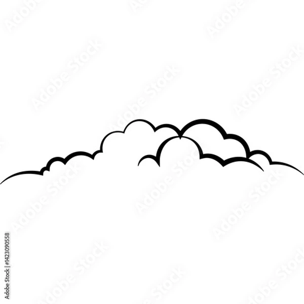 Obraz Cloud Line Element