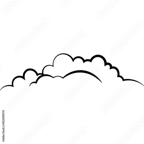Obraz Cloud Line Element
