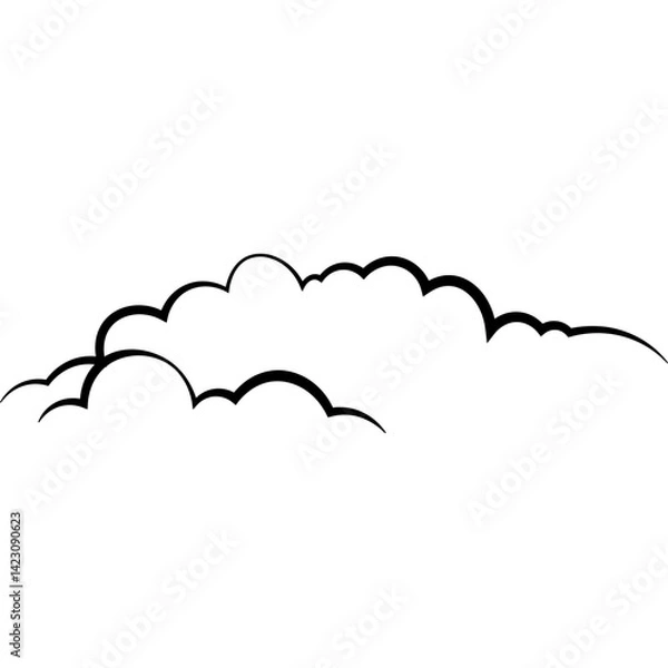 Obraz Cloud Line Element