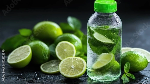 Fototapeta Refreshing Lime Water