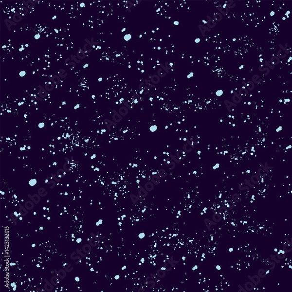Fototapeta seamless pattern of small splashes and drops of water on a dark purple background