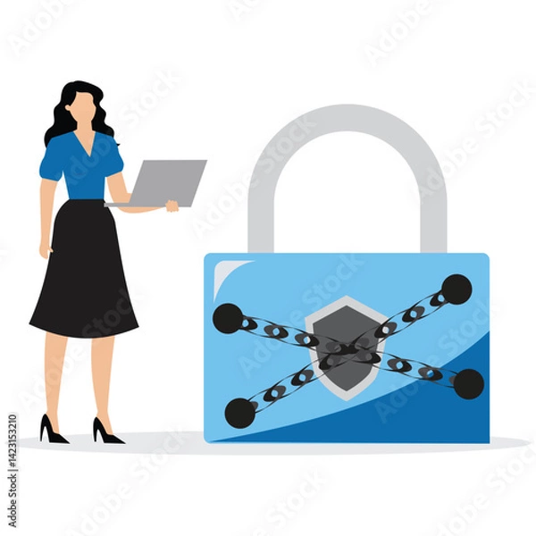 Obraz Blockchain Data Security