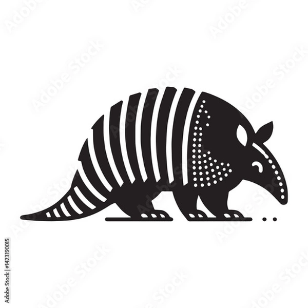 Fototapeta Stylish and minimal vector armadillo for clean silhouette design collections – armadillo silhouette – armadillo vector – armadillo illustration – silhouette of armadillo – armadillo icon

