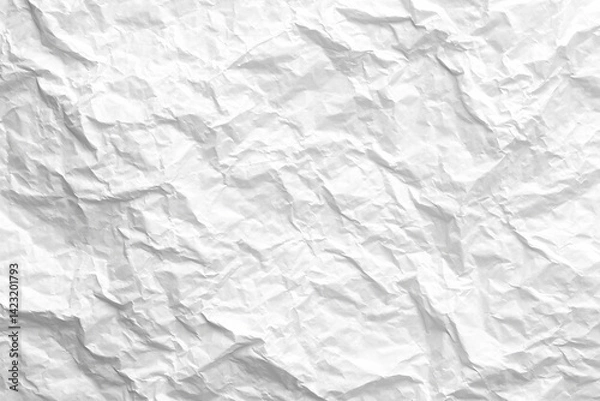 Fototapeta Crumpled White Paper Texture