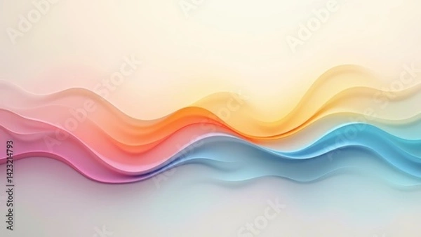 Obraz Modern Abstract Rainbow Wave Art Picture