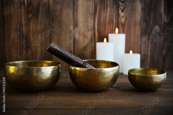 Obraz Tibetan handcrafted singing bowls
