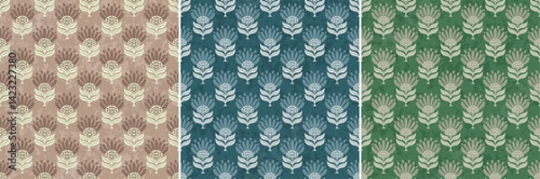 Fototapeta Bunch of Leaf Damask Motif Repeat Vector Traditional Pattern