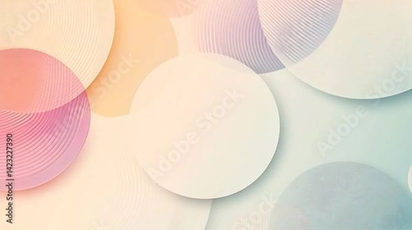 Fototapeta Abstract Pastel Circles Overlapping Design