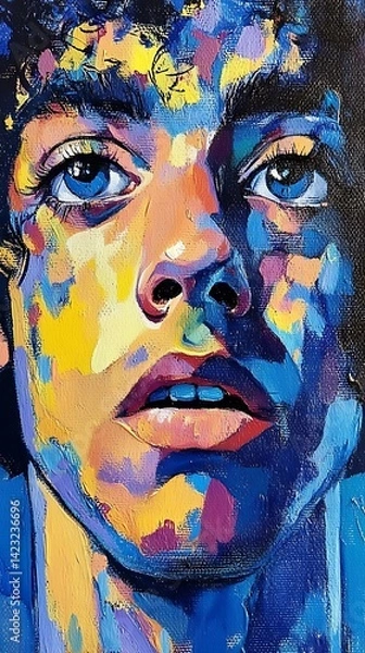 Obraz Portrait, expressive, vibrant colors