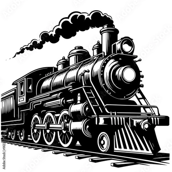 Obraz old steam locomotive