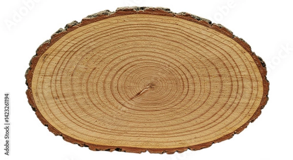 Obraz cross section of tree trunk on white transparent background PNG