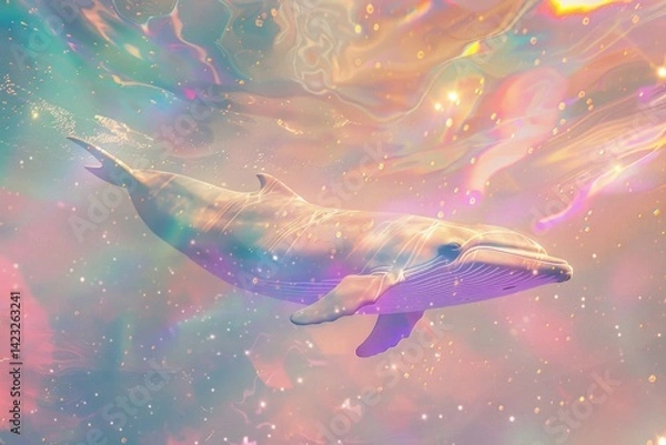 Fototapeta Whale photo animal fish underwater.