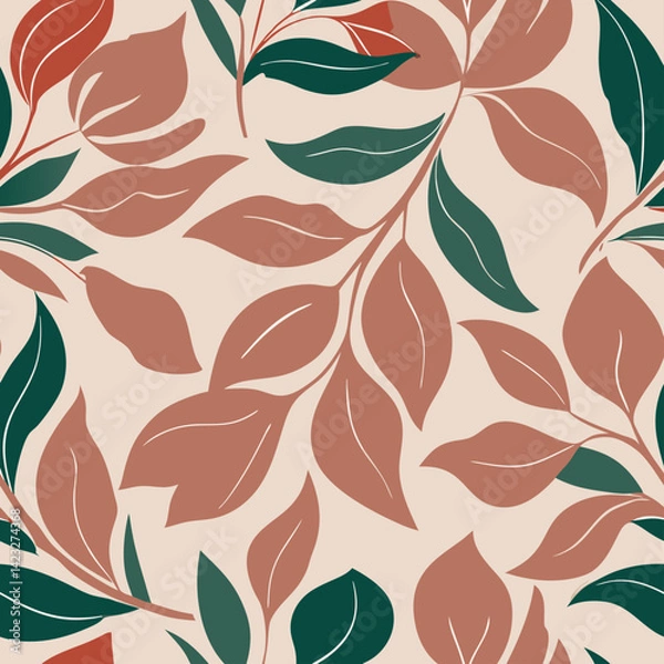 Fototapeta soft Floral seamless pattern background