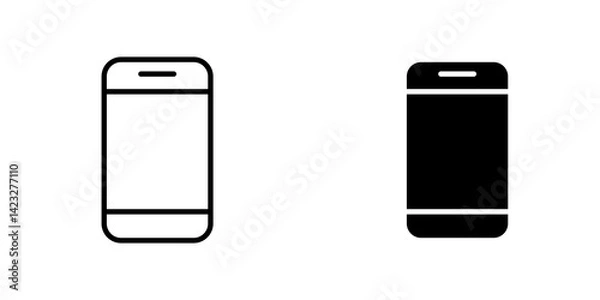 Obraz Phone icon vector symbol collection on white background.