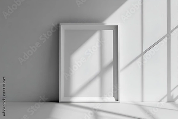Obraz Wooden frame model on table