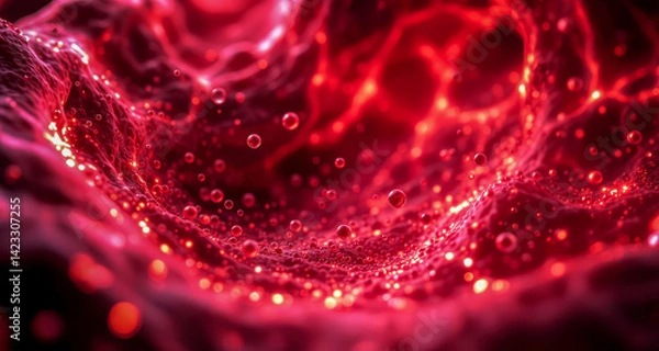 Fototapeta virus under microscope reveals intricate details and textures