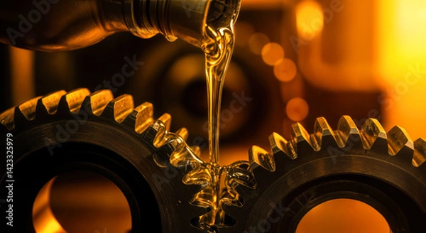 Obraz ギアにオイルが垂らされているシーン