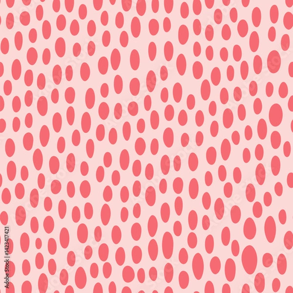 Obraz Pink spots doodle seamless pattern