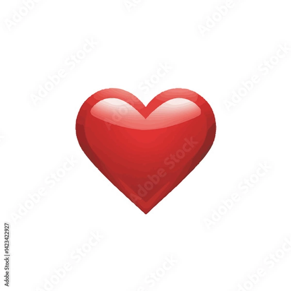 Obraz Vibrant Heart Icon vector tustratien