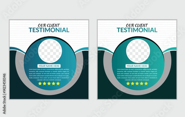 Obraz client testimonials design Template