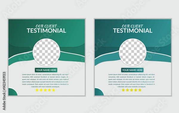 Obraz client testimonials design Template