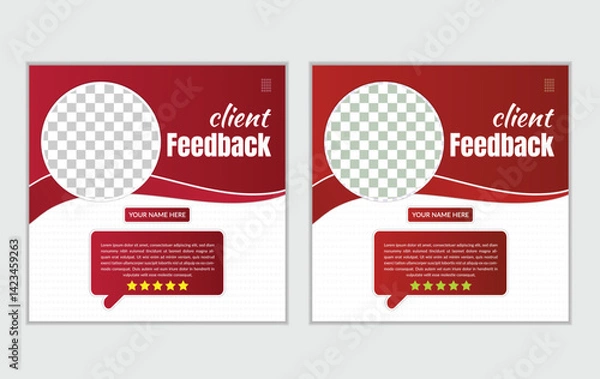 Obraz client testimonials design Template
