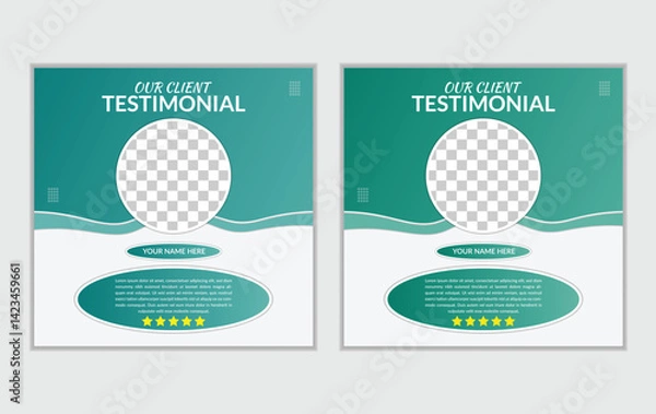Obraz client testimonials design Template