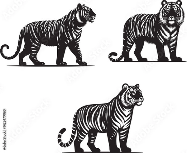 Obraz Sundar Tiger – Graceful Guardian of the Jungle Vector Art