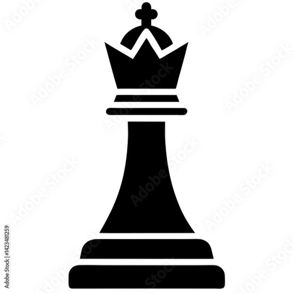 Fototapeta black chess queen