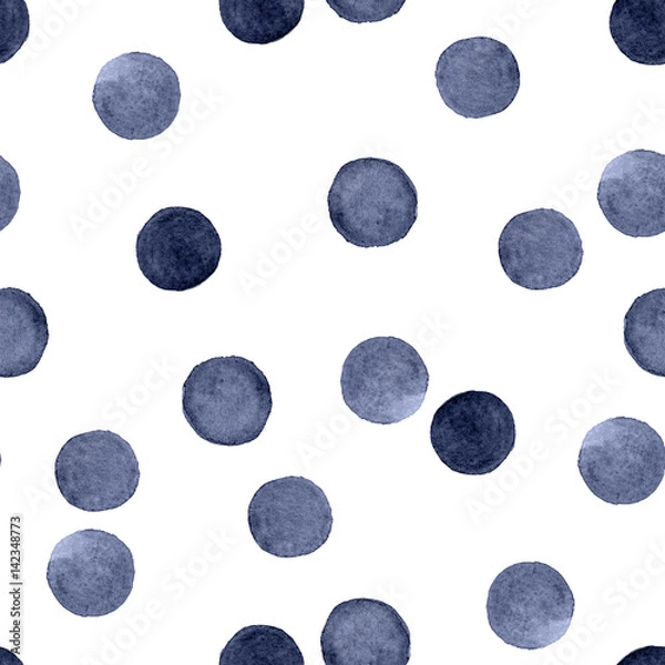 Fototapeta Seamless watercolor circles pattern
