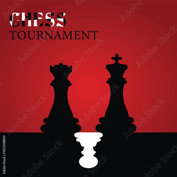 Fototapeta International Chess Day is on July 20th, also known as World Chess Day. That promotes the game of chess. This template is suitable for creating background banners, posters, and cards, featuring a flat