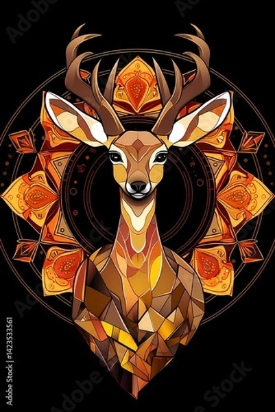 Fototapeta Mandala animal art is suitable for mindfulness, relaxation, coloring books, and tattoos. It features abstract, whimsical, boho patterns with jungle, fantasy, and zoo wildlife elements.