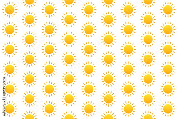 Fototapeta A seamless pattern of  sun motif